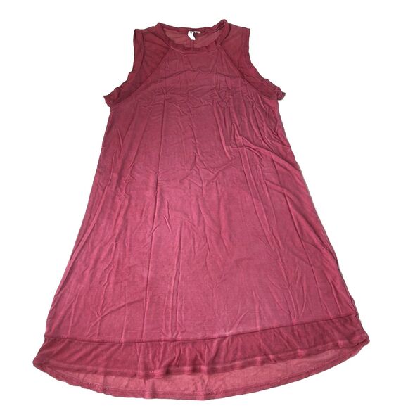 Cable & Gauge Women's Tank Dress Mesh Detail Rose Pink Tag Size Medium - Picture 1 of 15
